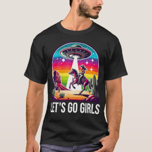 Camiseta Vaqueira Espacial Vamos Garotas Ocidental Galáctic