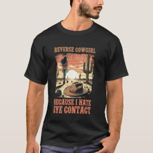Camiseta Vaqueira Invertida Porque Detesto Contato Visual