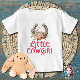 Camiseta Vaqueira Menina Ferradura Floral Ocidental Vaqueir
