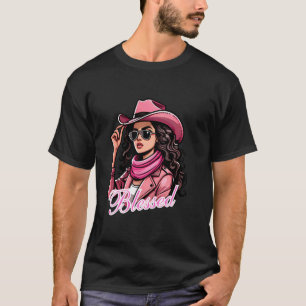 Camiseta Vaqueira Negra Abençoada Sujeito Ocidental African