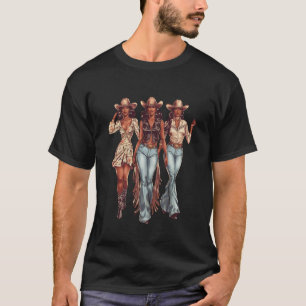 Camiseta Vaqueira Negra Rodeio Western Melanina História Ne