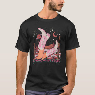 Camiseta Vaqueira Ocidental Gráfica Letra Eu Nunca Perco a