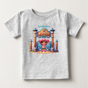 Camiseta Vaqueira Ocidental Primeiro Rodeio Aniversário Beb
