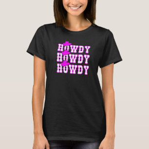 Camiseta Vaqueira Pink Howdy Distendida Rodeio Oeste País