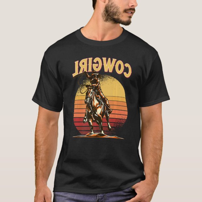 Camiseta Vaqueira Reversa Country Retro (Frente)