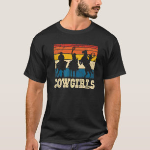 Camiseta Vaqueiras Domadoras de Cavalos Rodeio Retro Mulher
