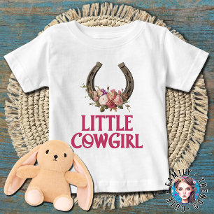 Camiseta Vaqueirinha de Ferradura Floral Meninas
