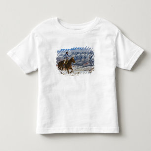 Camiseta Vaqueiro a Cavalo usando Chapas de Couro