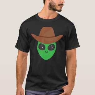 Camiseta Vaqueiro Alien Cowboy Extraterrestre Rodeio Engraç