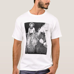 Camiseta Vaqueiro americano em Kansas, c.1880 (foto de b/w)