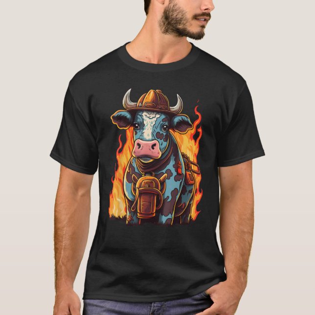 Camiseta Vaqueiro Bombeiro no Cow Bombeiro (Frente)