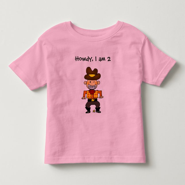 Camiseta vaqueiro de 2 anos (Frente)