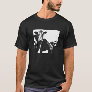 Camiseta Vaqueiro de Gado Bovino Leiteiro Animais Distorção