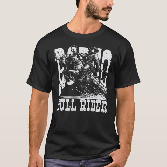 Camiseta Vaqueiro de Touro Rodeio Ocidental (Frente)