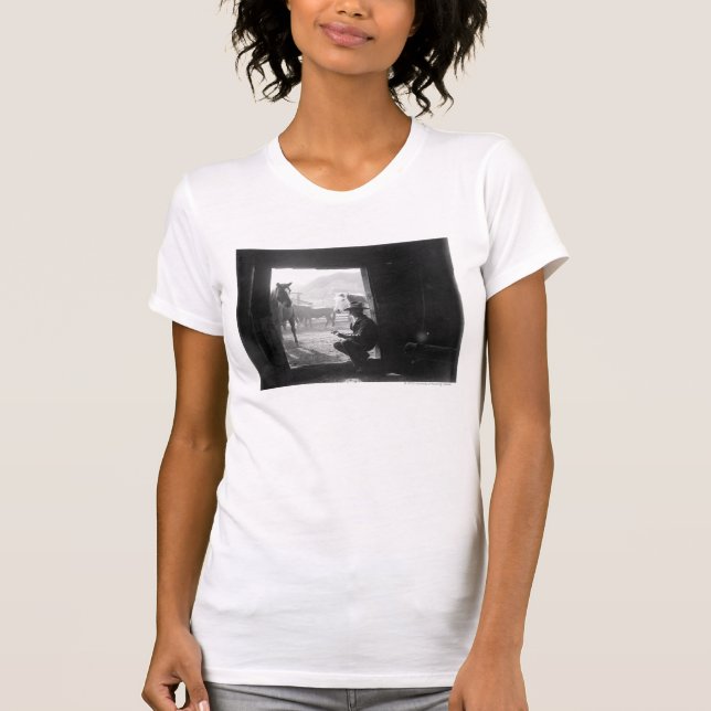 Camiseta Vaqueiro em uma entrada com cavalos (Frente)