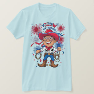 Camiseta Vaqueiro Estrelado – Celebração de 4 de Julho Des