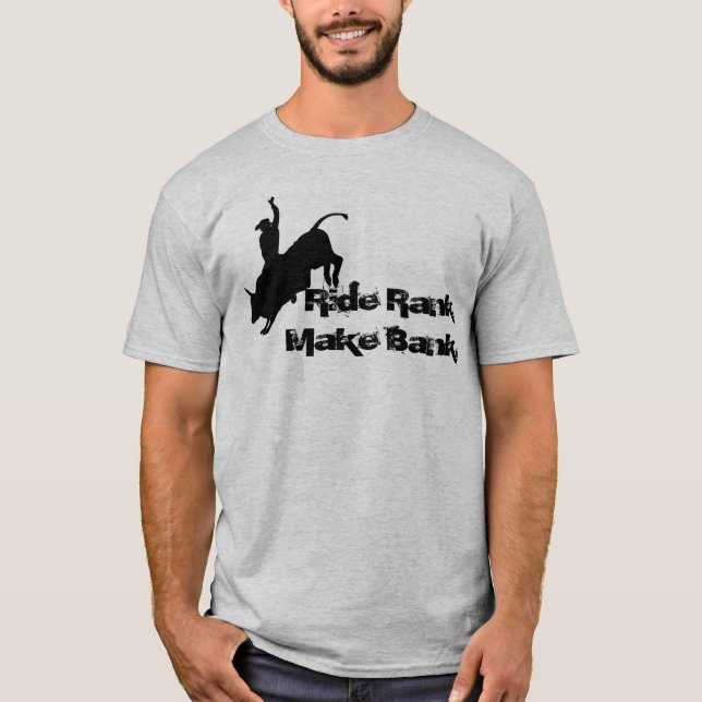 Camiseta Vaqueiro florescente do rodeio da equitação de (Frente)