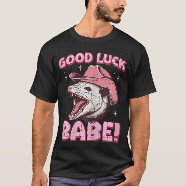 Camiseta Vaqueiro Gambá Sorte Bebê Possum Vaqueira Mulheres (Frente)
