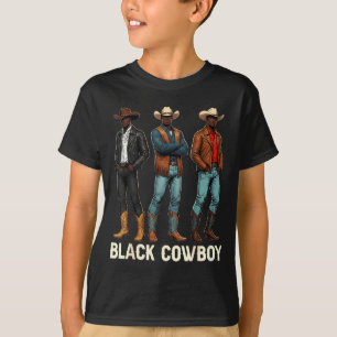 Camiseta Vaqueiro Negro Rodeio Ocidental Africano Melanina
