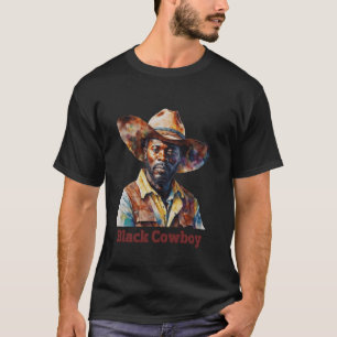 Camiseta Vaqueiro Negro Rodeio Western Melanina História Ne
