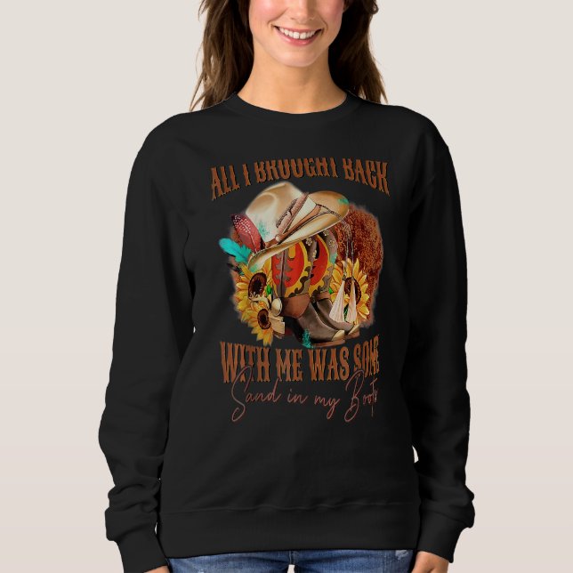 Camiseta Vaqueiro Ocidental Arrementa Com Dobra De Girassol (Frente)