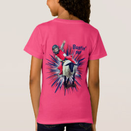 Camiseta Vaqueiro Ocidental de Rodeio Cowgirl Derrubando Ca