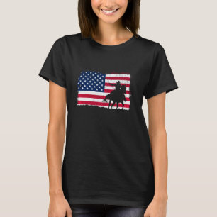 Camiseta Vaqueiro Rodeio Oeste País Bronc bandeira EUA 4 de
