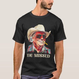 Camiseta _Vaqueiro Trump Ocidental Que Perdeu Vaca De Bande