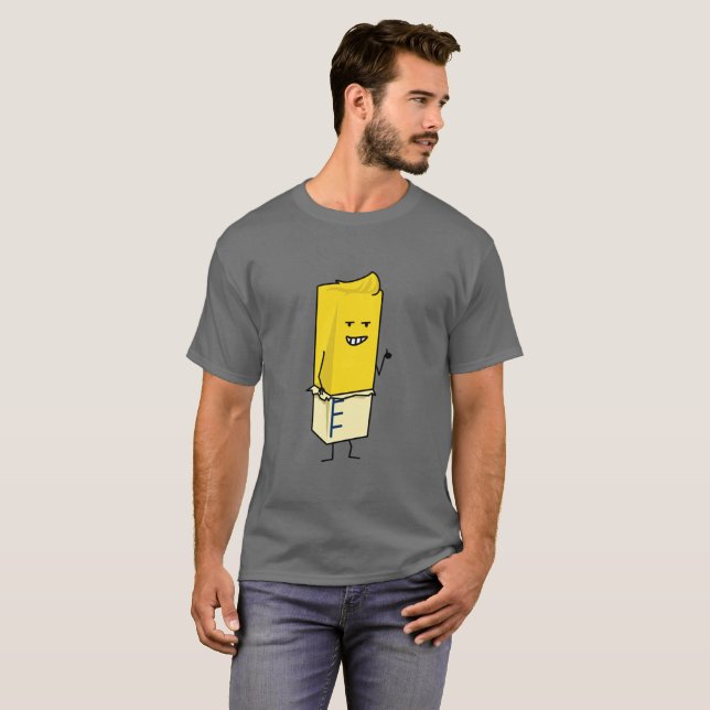 Camiseta Vara amanteigada amanteigada dos polegares felizes (Frente Completa)