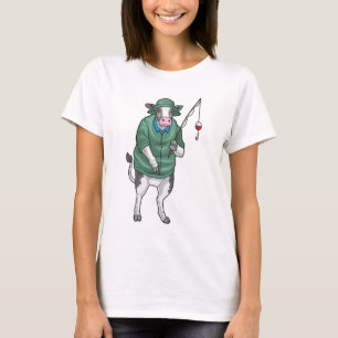 Camiseta Vara de pesca Angler Cow Pesca