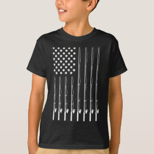 Camiseta Vara de Pesca Bandeira Americana Patriota Aventure