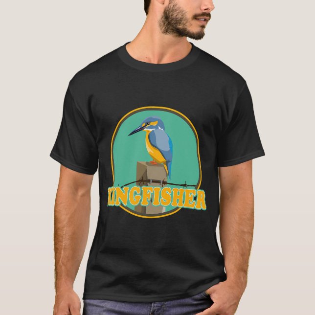 Camiseta Vara de pesca com mosca, moscas e truta (Frente)