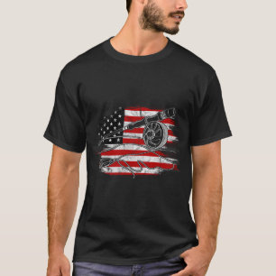 Camiseta Vara de pesca com mosca para pescadores americanos