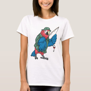 Camiseta Vara de Pesca de Pescador Papagaio