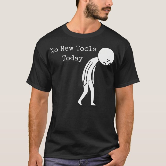 Camiseta Vara Triste Engraçada Sem Nova Ferramenta de Pesca (Frente)