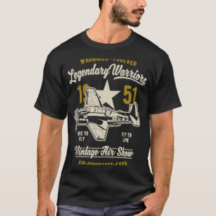 Camiseta Vararolas para guerreiros lendários Vintage Aircra