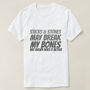 Camiseta Varas e pedras do rugby