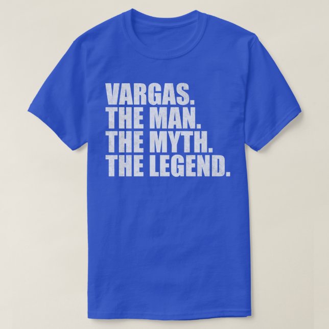 Camiseta VargasVargas Nome da família Vargas sobrenome Varg (Frente do Design)