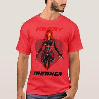 Camiseta Variante de Cor do Cheio do Coração da Mulher Espi