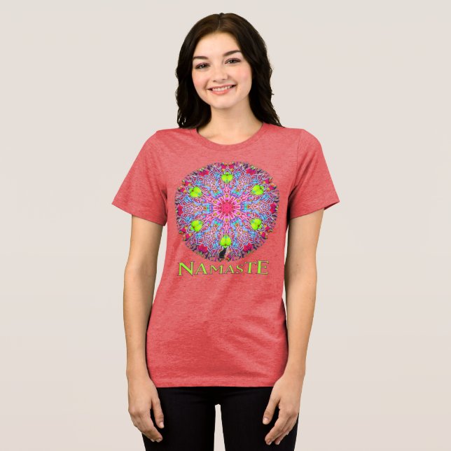 Camiseta Variante Namaste Caleidoscópio (Frente Completa)