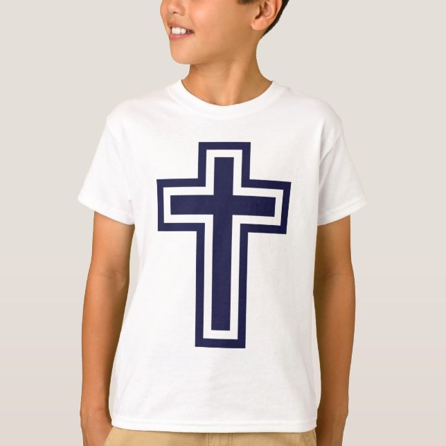 Camiseta Variantes diferentes de cristão azul (Frente)