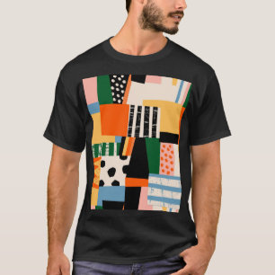 Camiseta Várias formas: design abstrato sem soldadura