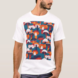 Camiseta Variedade de cogumelos, ilustração perfeita de vin