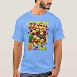 Camiseta Variedade de frutas novas com um slogan