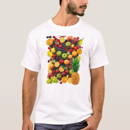 Camiseta Variedade de frutos frescos e vibrantes