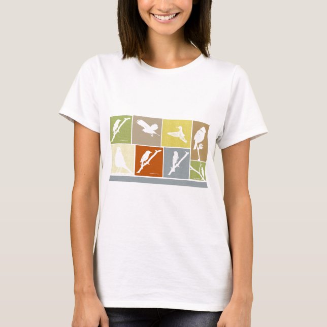 Camiseta Variedade do pássaro (Frente)