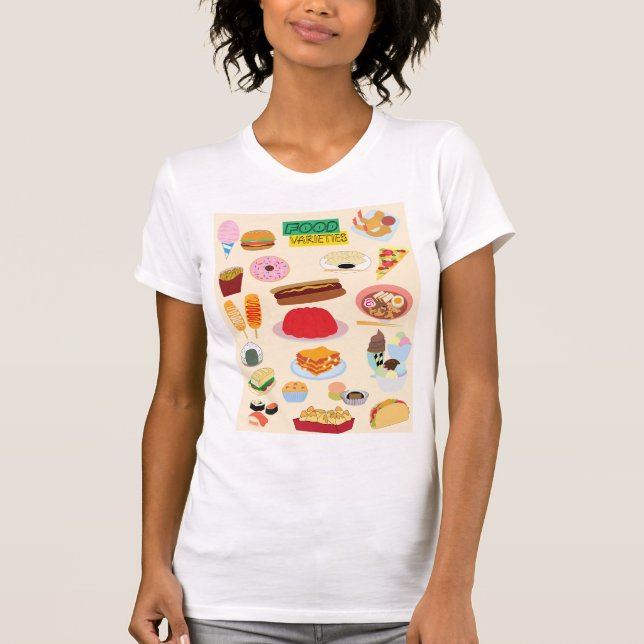 Camiseta Variedades de Comida (Frente)