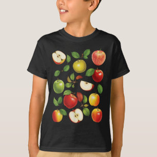 Camiseta Variedades de Maçã Diferentes Tipos de Maçã Apanha
