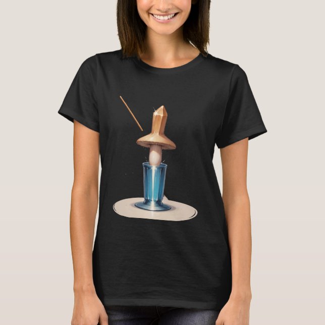 Camiseta Varinha Magic Mushroom de cristal Trippy (Frente)