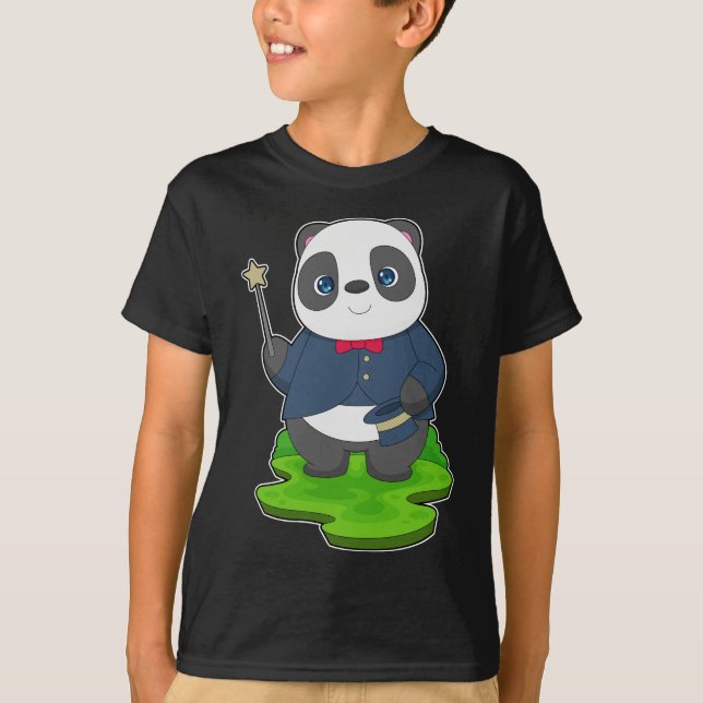 Camiseta varinha mágica do Assistente de Panda (Frente)